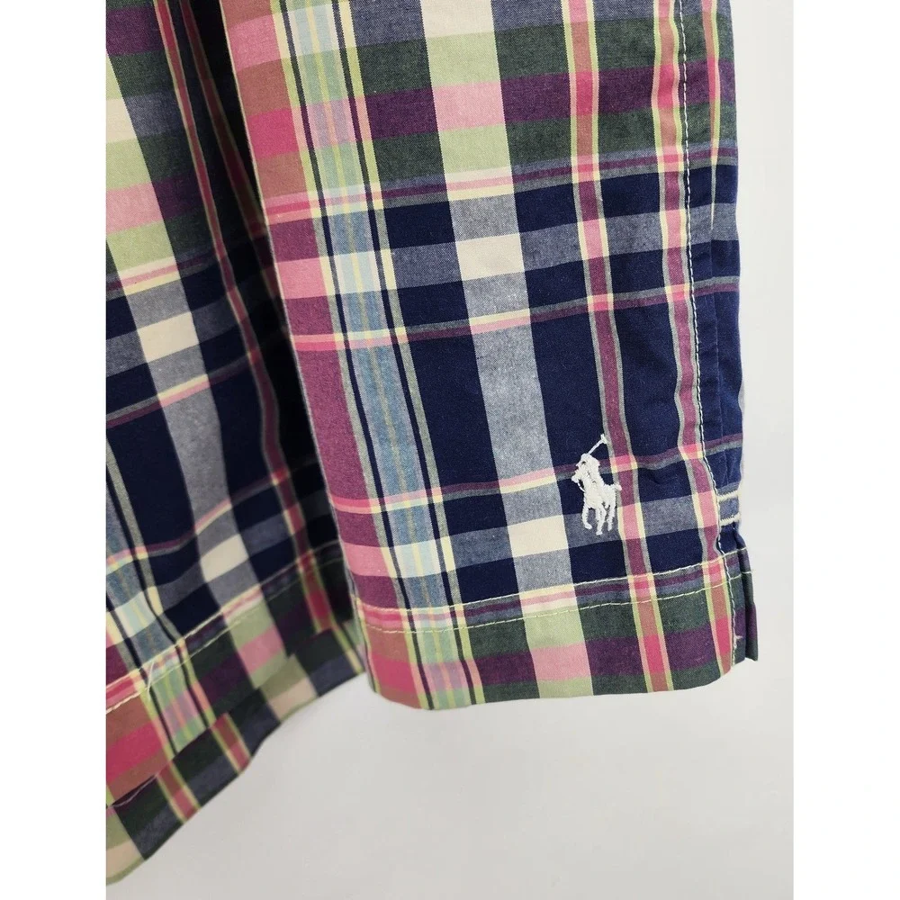 Polo Sport Ralph Lauren Plaid Swim Trunk Men's 2X Big Lined Drawstring Waist